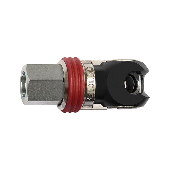 RIEGLER Swing safety coupling I.D. 7.2, EURO 7.2, Steel, G 1/4 IT