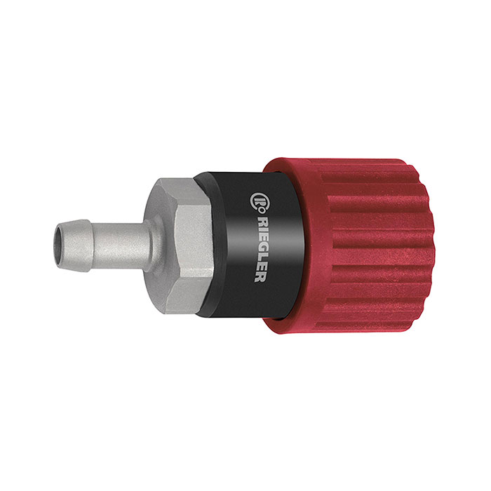 RIEGLER Swivel safety coupling I.D. 6, ISO 6150 C, Steel, Sleeve I.D. 10