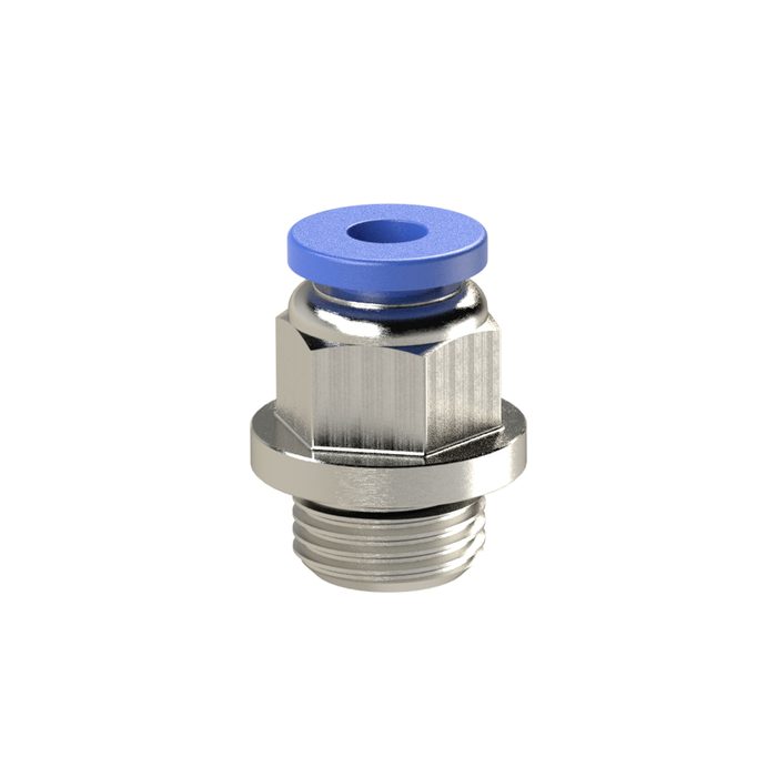RIEGLER Straight push-in fitting »Blue Series« mini, G 1/8 o., hose Ø 6