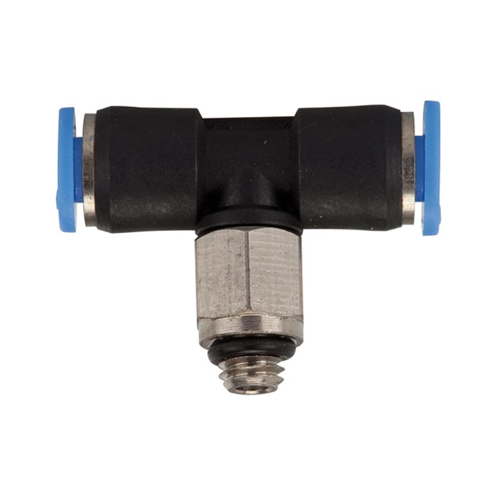 RIEGLER Push-in T-fitting »Blue Series« mini, rotating, M6