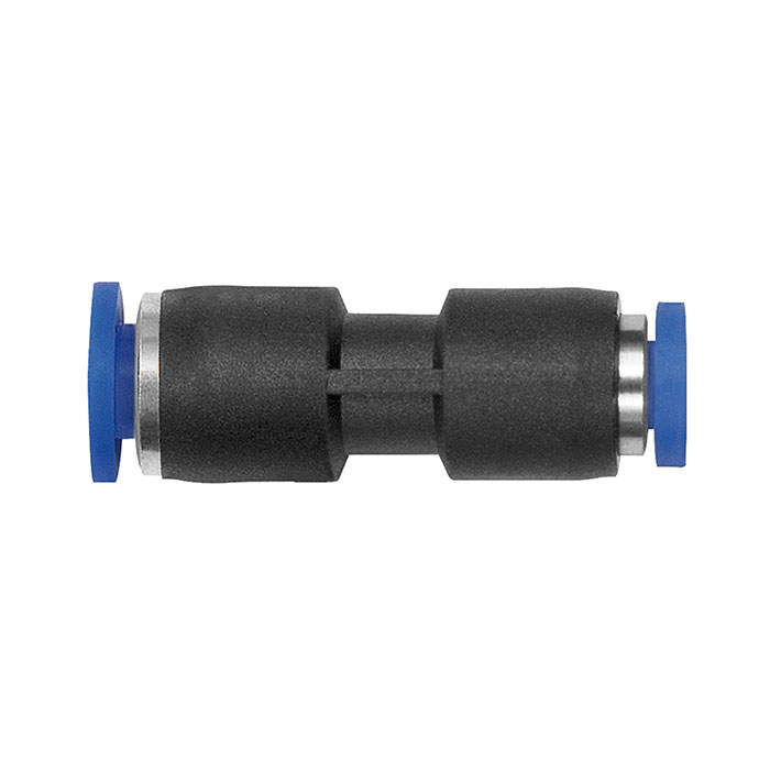 RIEGLER Straight push-in connector »Blue Series« mini, red., hose Ø 6/4