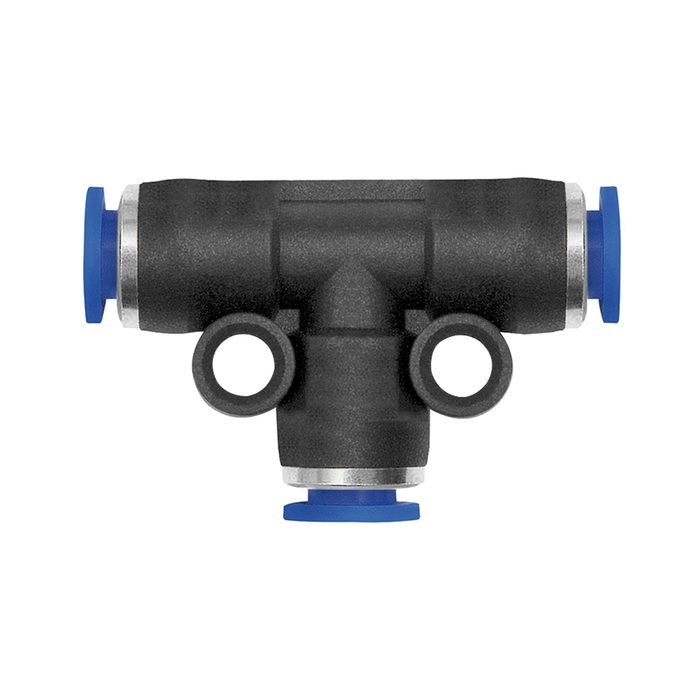 RIEGLER Push-in T-connector »Blue Series« mini, red., hose exterior Ø 4/3