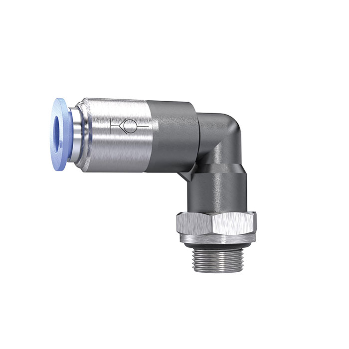 RIEGLER Push-in L-fitting »Blue Series«, Self-locking, G 1/2 o.