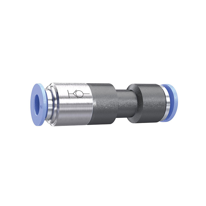 RIEGLER Straight push-in connector »Blue Series«, Self-locking, hose Ø 10