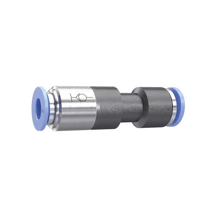 RIEGLER Straight push-in connector »Blue Series«, Self-locking, hose Ø 12