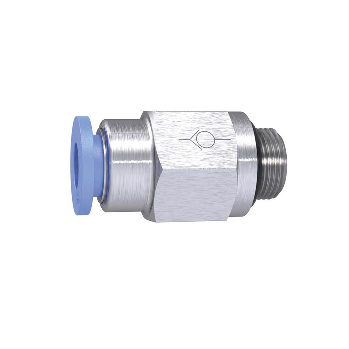 RIEGLER Straight Check valve »Blue Series«, Hose to thread, G 1/8 o.