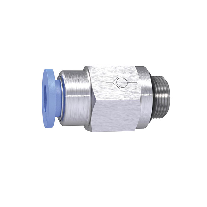 RIEGLER Straight Check valve »Blue Series«, Hose to thread, G 1/4 o.