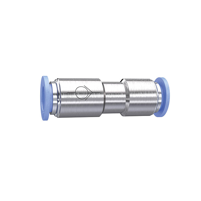 RIEGLER Straight check valve »Blue Series«, Plug connector, hose ext. Ø 4