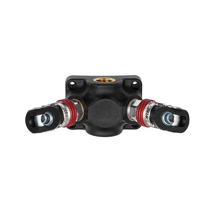 RIEGLER End distributor socket, 2 swing safety coupl. I.D.7.2, max12bar