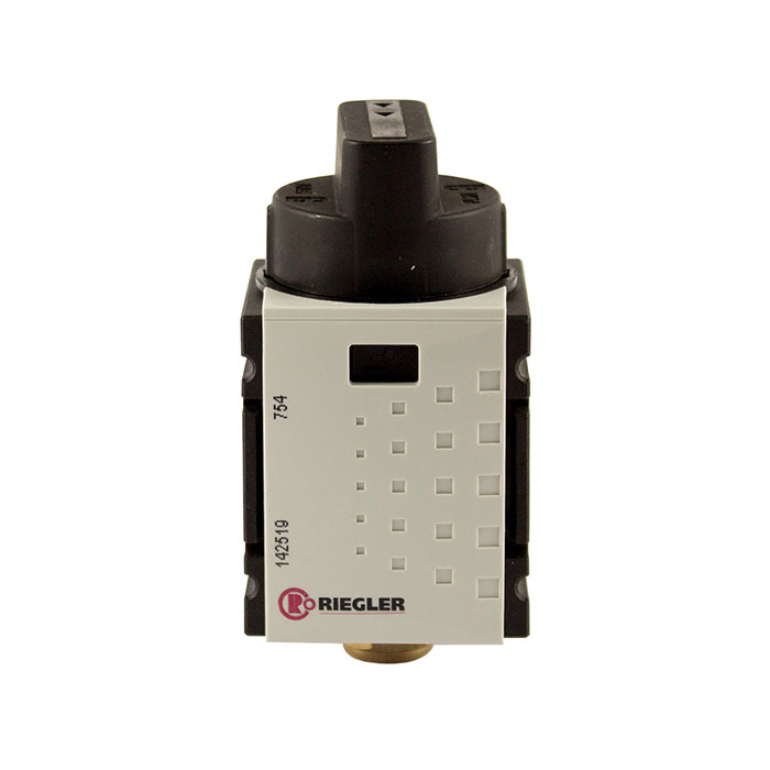 RIEGLER Kugelhahn 3/2-Wege »FUTURA-mini«, abschließbar, BG 0, G 1/4