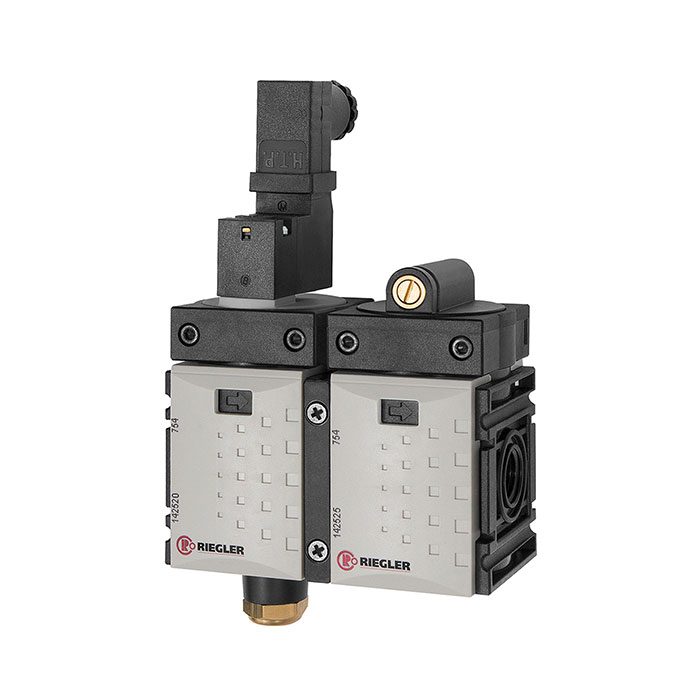 RIEGLER Filling unit »FUTURA-mini«, electr. actuated, 24 V DC, G 1/4