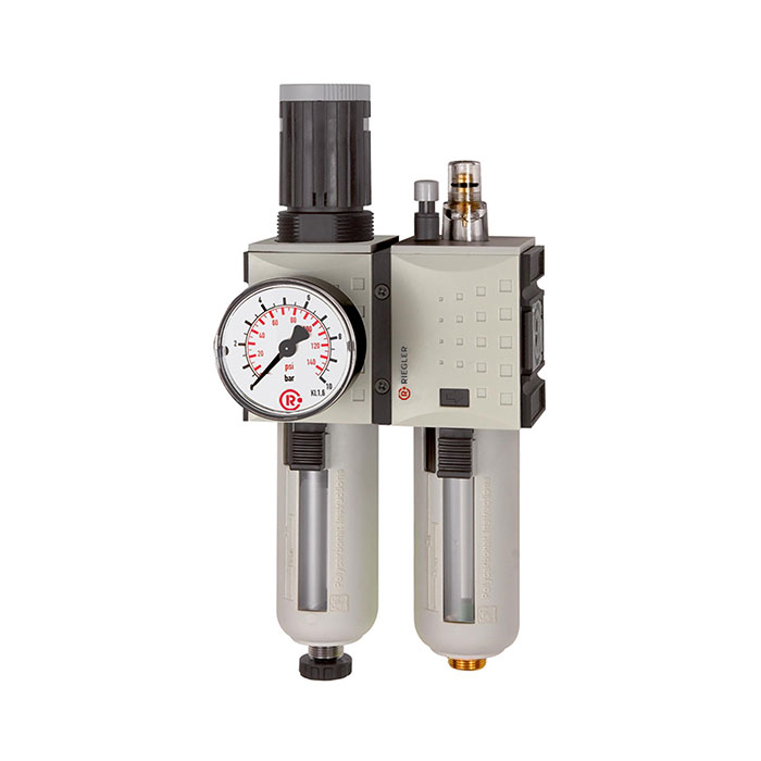 RIEGLER Wartungseinheit 2-tlg. »FUTURA«, PC, BG 4, G 3/4, 0,2 - 4 bar, HA