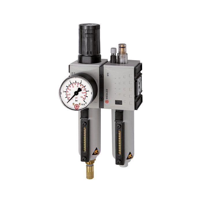 RIEGLER Service unit 2-part »FUTURA«, Metal, Size 4, G 1, 0.5-16, Fully