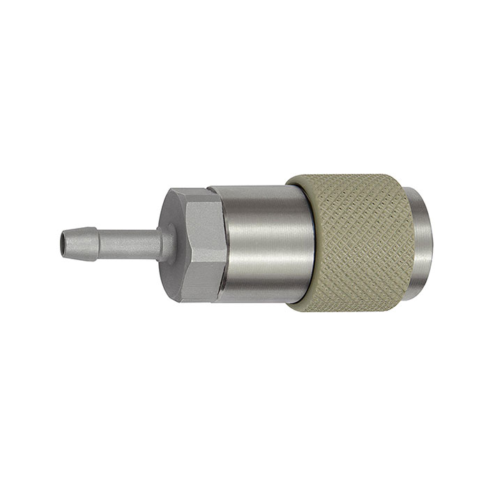 RIEGLER Captive swivel safety coupling I.D. 6, ISO 6150 C, I.D. 10, gray