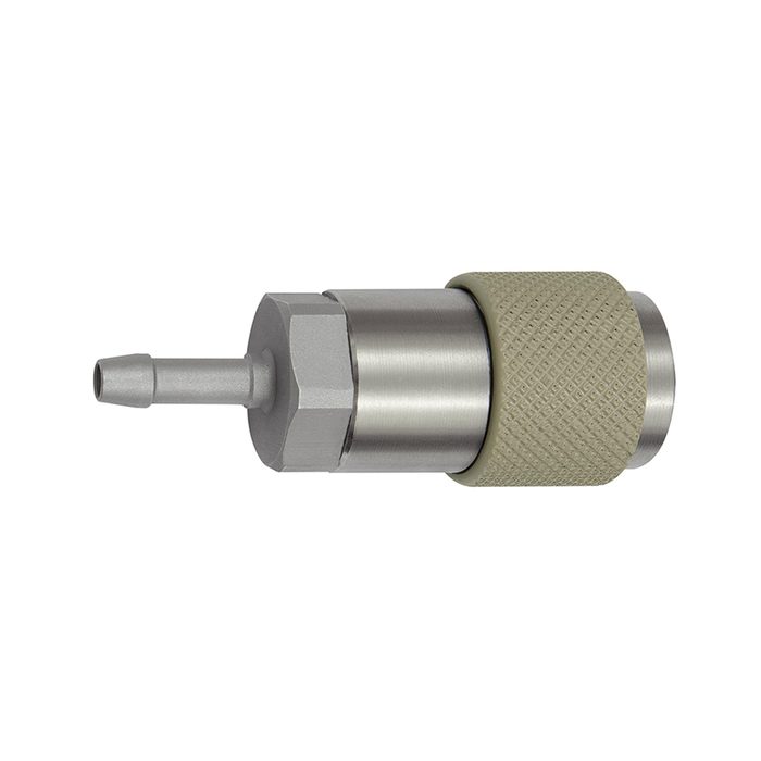 RIEGLER Captive swivel safety coupling I.D. 6, ISO 6150 C, I.D. 10, gray
