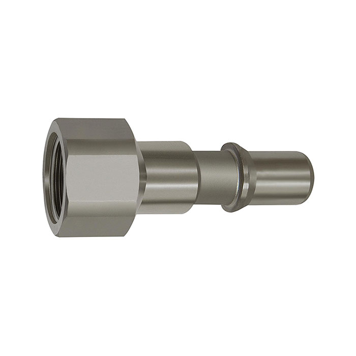 RIEGLER Nipple f. couplings I.D. 8, ISO 6150 C, Stainless steel, G 1/2 IT
