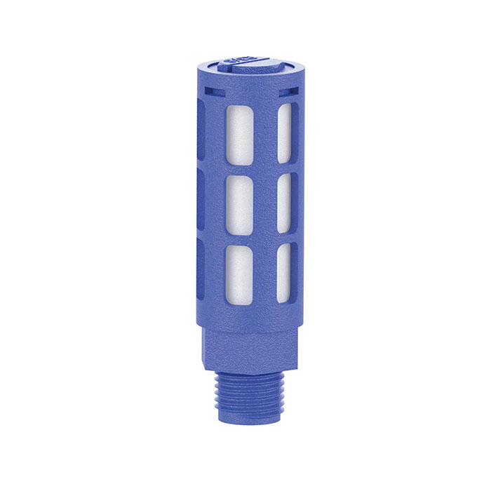 RIEGLER Plastic silencer with polyethylene damper element, M5