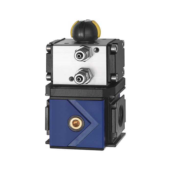 RIEGLER Kugelhahn 3/2-Wege »variobloc«, pneumat. Antrieb, BG 2, G 1/2