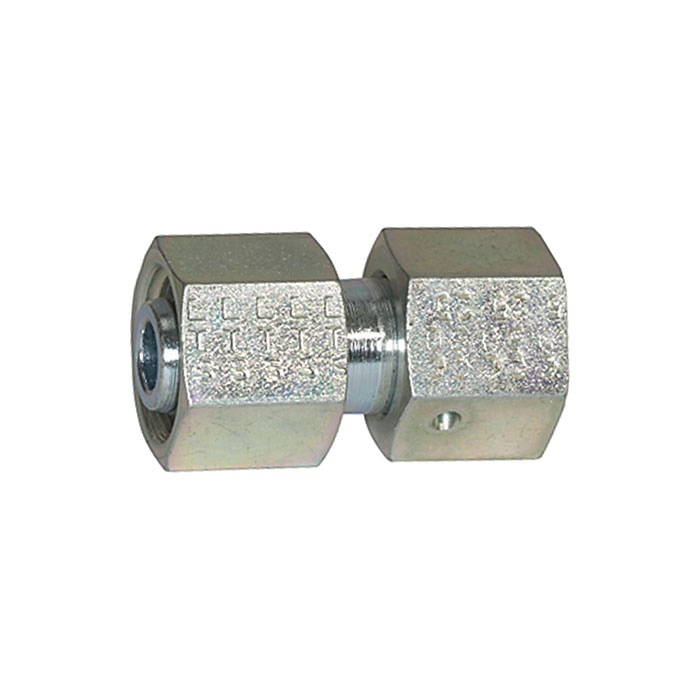 RIEGLER Adjustable straight fitting, Pipe ext. Ø 28, galvanised steel