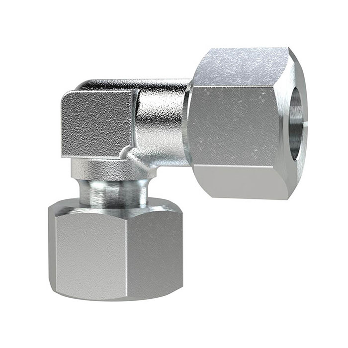 RIEGLER Adjust. angled screw connection, Pipe ext. Ø 12, galvanised steel