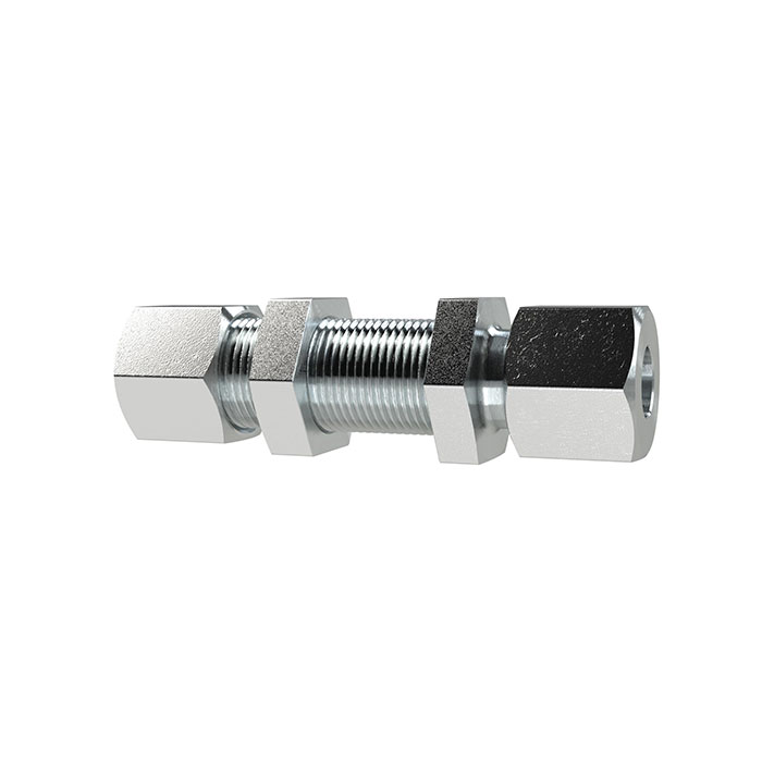 RIEGLER Bulkhead connector, Pipe exterior Ø 14 mm, galvanised steel