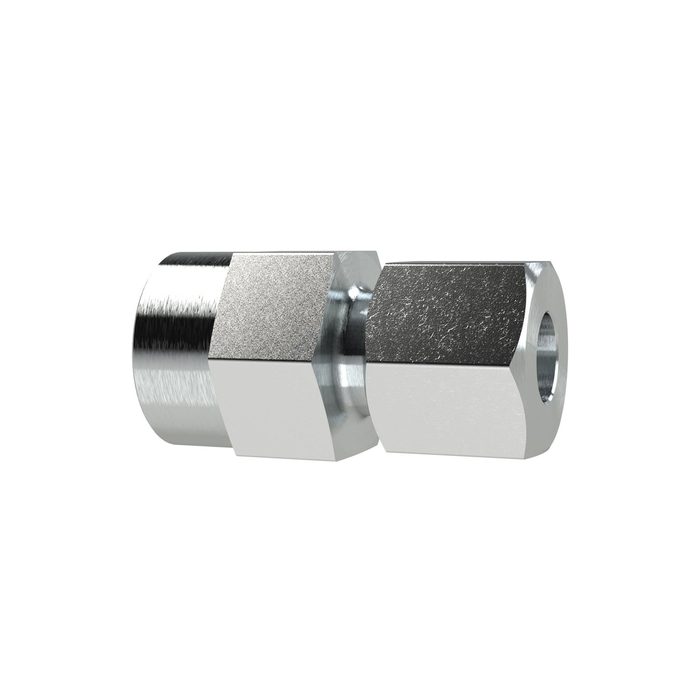 RIEGLER Mano-Anschlussverschraubung G 1/4 i., Rohr-Außen-Ø 4, Stahl verz.