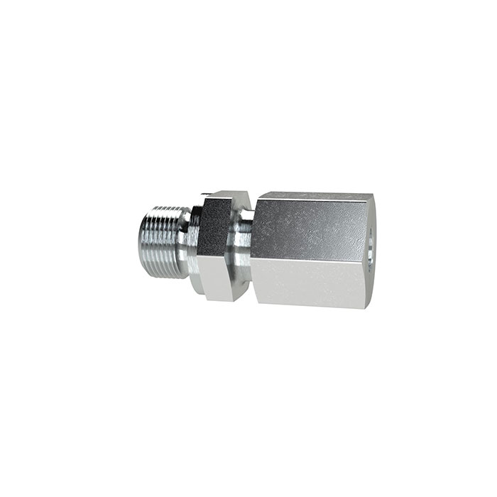 RIEGLER Straight screw-in fitting, M22o. Pipe ext.Ø18, galvanised steel