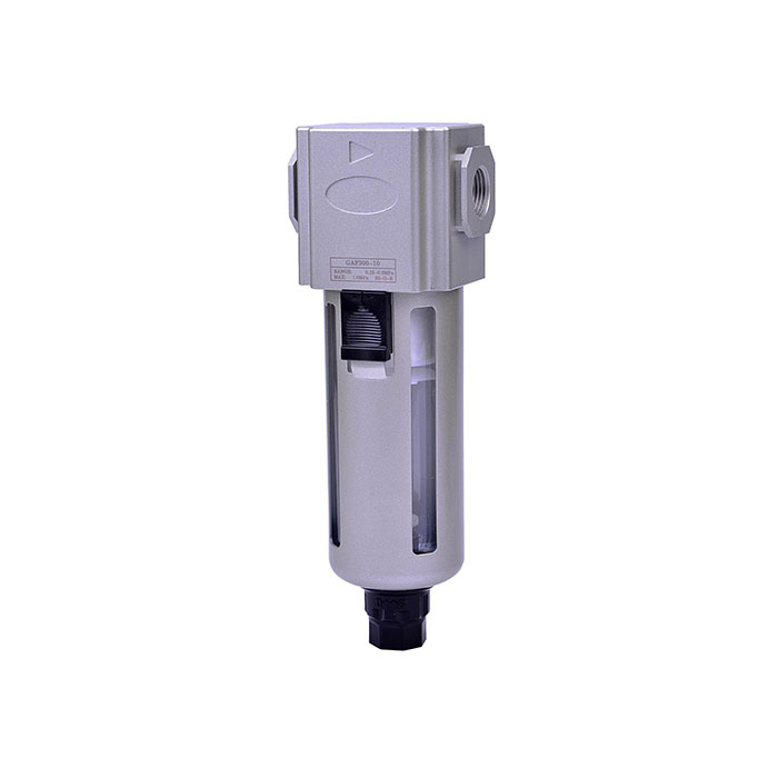 RIEGLER Filter »GA«, PC-Beh., Schutzkorb, 5 µm, BG 300, G 1/2, Ablass: HA