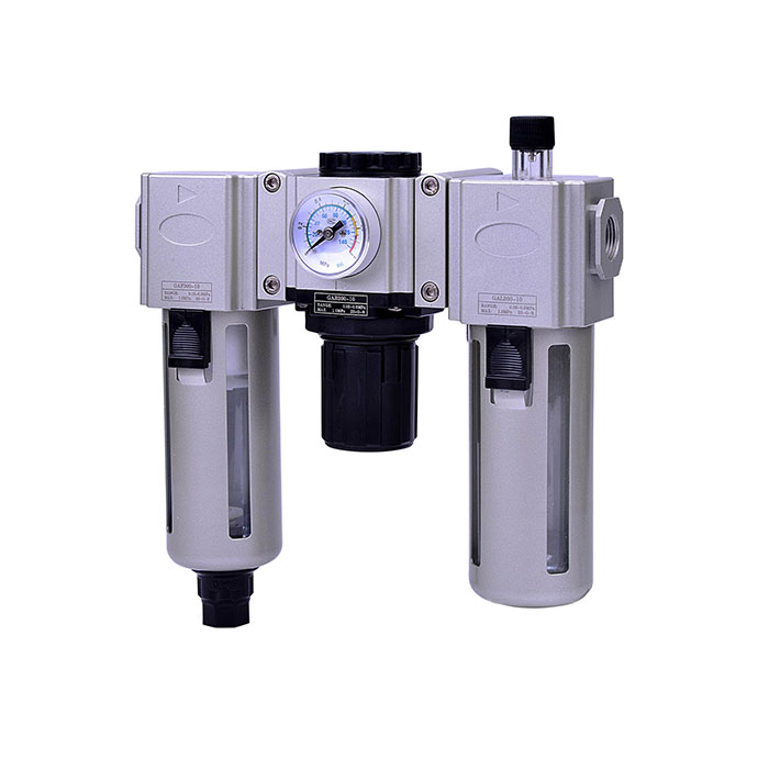 RIEGLER Wartungseinheit 3-tlg. »GA«, PC-Beh., BG 300, G1/4, 1,5-9 bar, VA