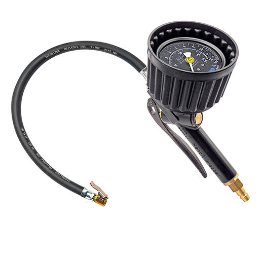 EWO Handreifenfüllmesser euroair, Momentstecker, Schlauch: 0,5 m, Manometer Ø80 mm, MOP: 12 bar, konformitätsbewertet