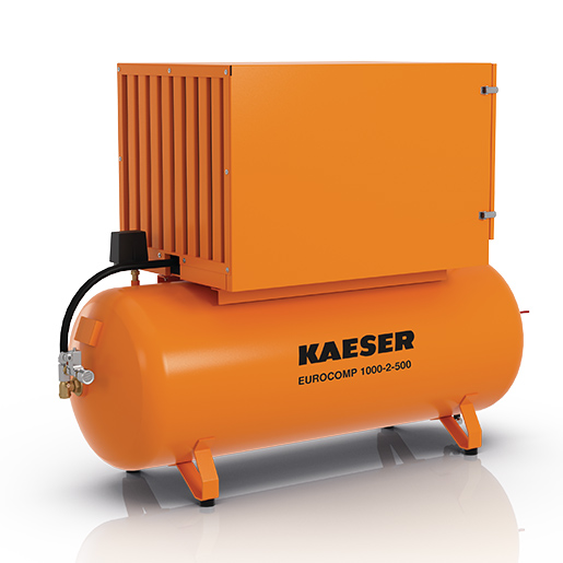 KAESER Reciprocating compressor EUROCOMP Model EPC 1000-2-500 with sound enclosure