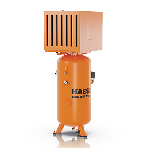 KAESER Reciprocating compressor EUROCOMP Model EPC 420-2-250 St with sound enclosure