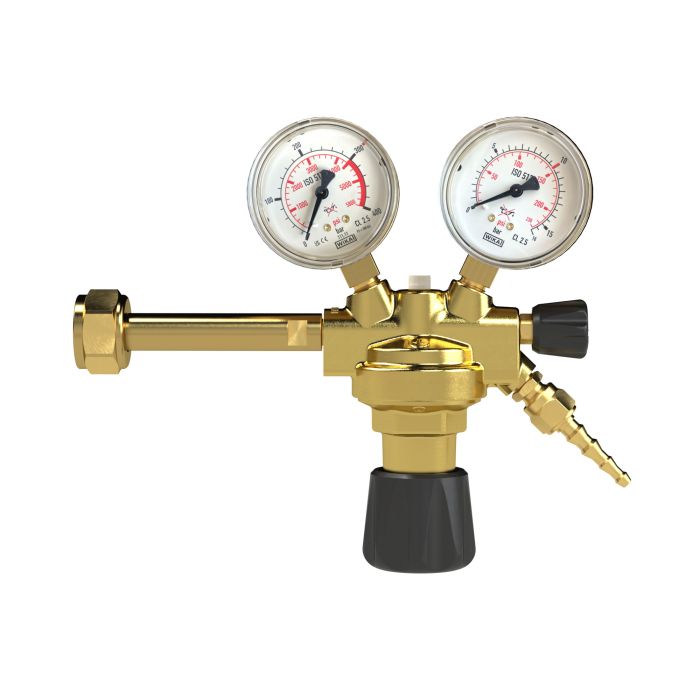 RIEGLER Cylinder pressure regulator, 200 bar, nitrogen, working pressure 0 - 10 bar