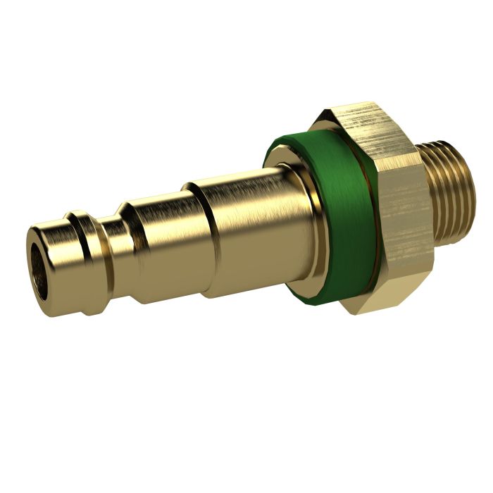 RIEGLER Unmistakable nipple NW 5, bare brass, G 1/4 AG, green