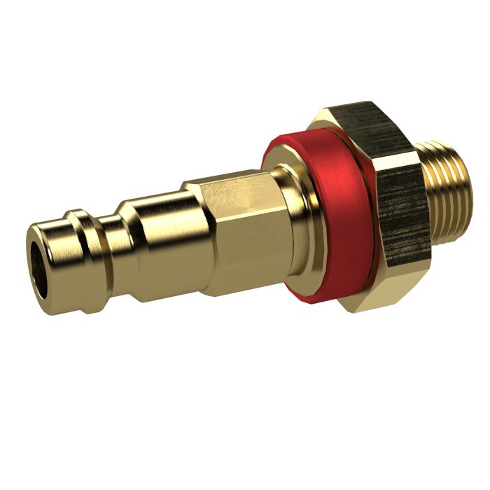 RIEGLER Unmistakable nipple NW 5, bare brass, G 1/8 AG, red