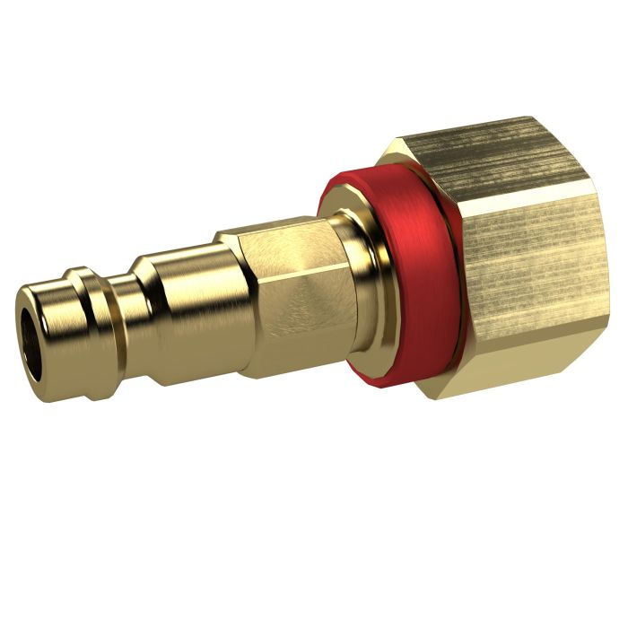 RIEGLER Unmistakable nipple NW 5, bare brass, G 1/8 IG, red