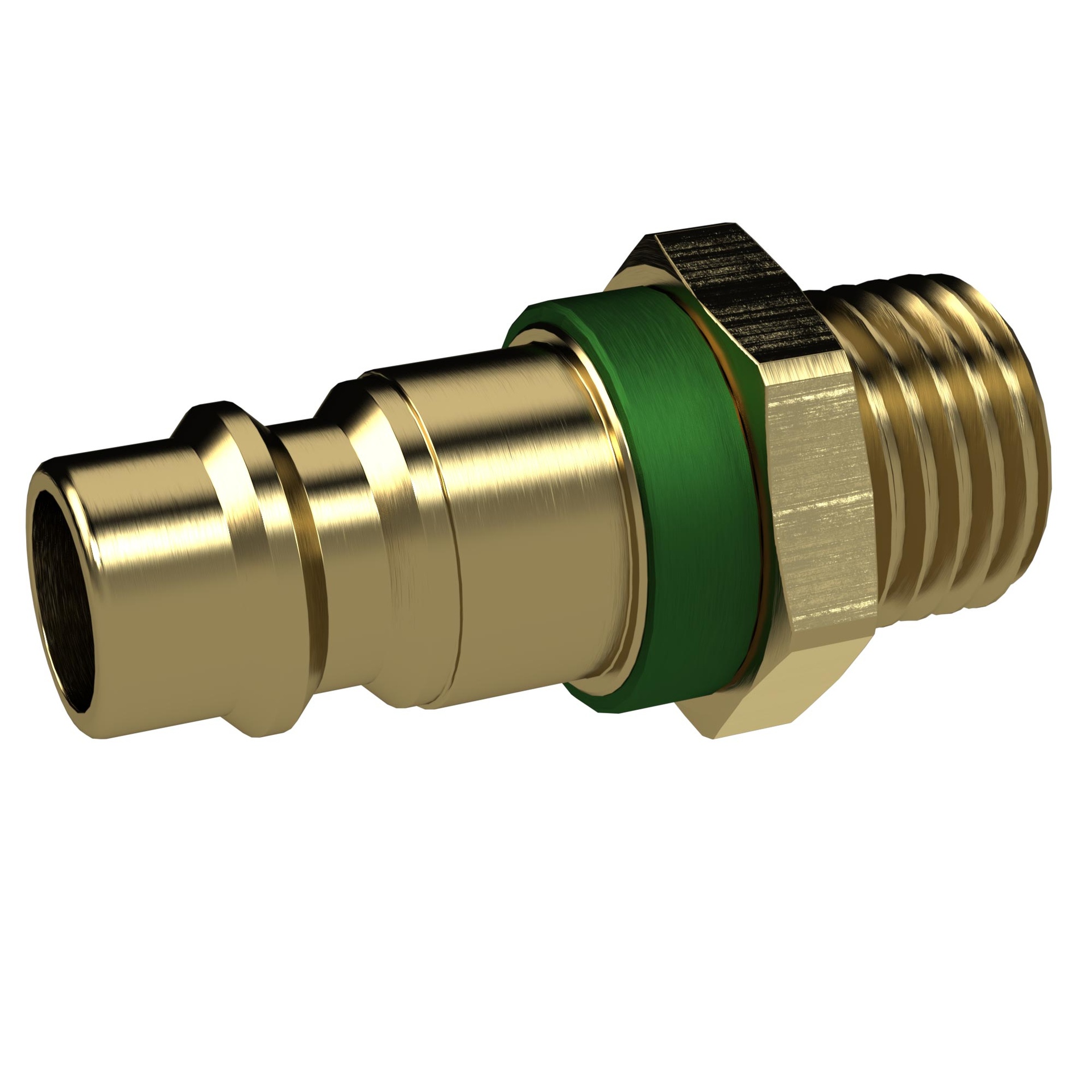 RIEGLER Unmistakable nipple NW 7,8, bare brass, G 3/8 AG, green