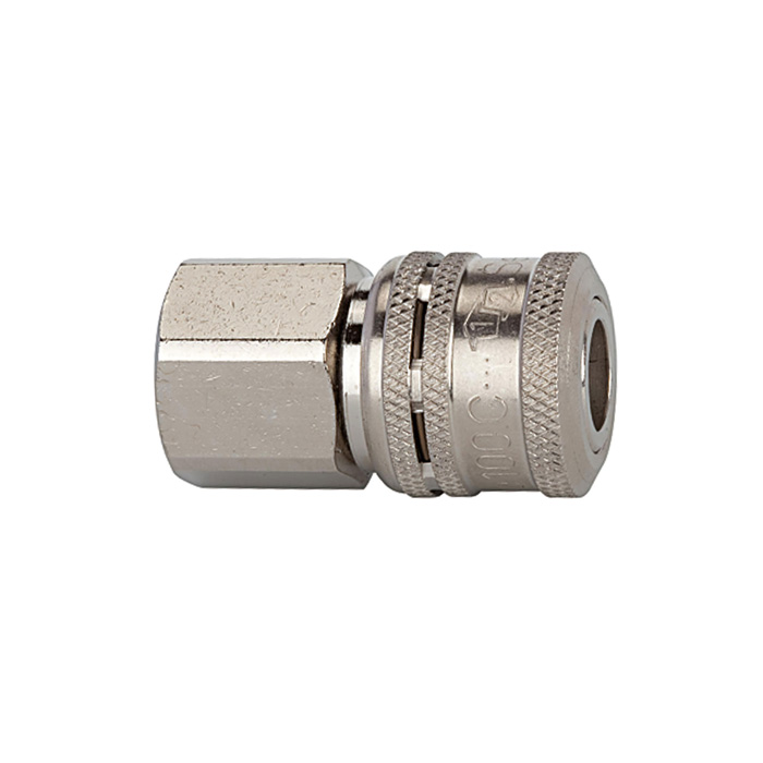 RIEGLER Safety coupling NW 7.8, type SEK, nickel-plated brass, G 1/4 IG