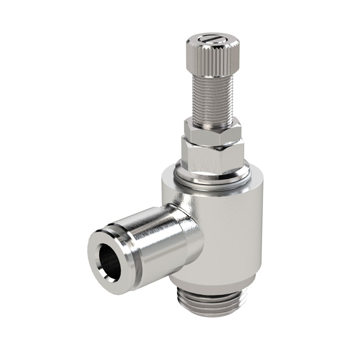 RIEGLER Throttle check valve, supply air, G 3/8, push-in connector 8