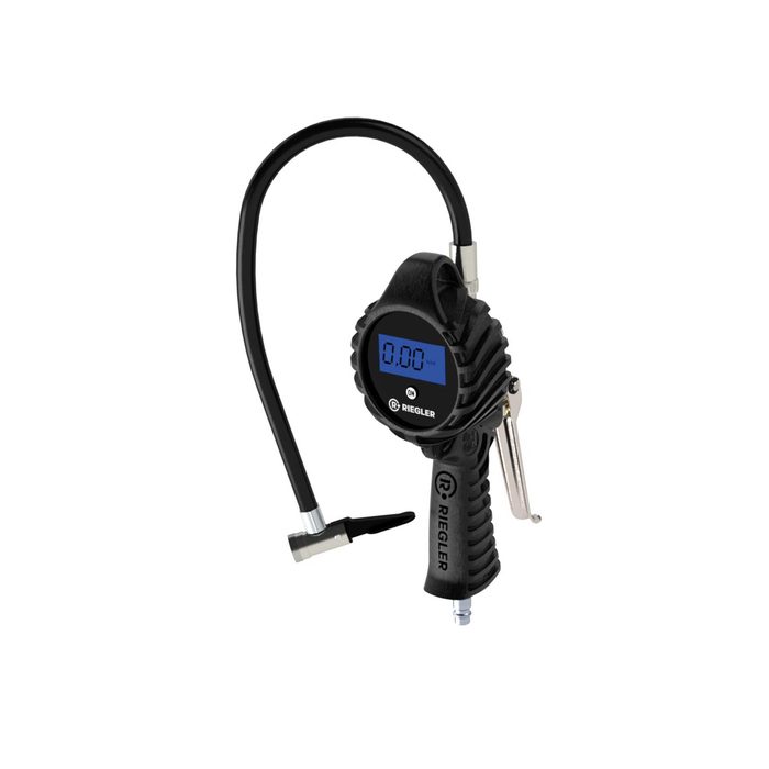RIEGLER Digital hand tire inflator HS, Mano Ø 80 mm, 0-12 bar