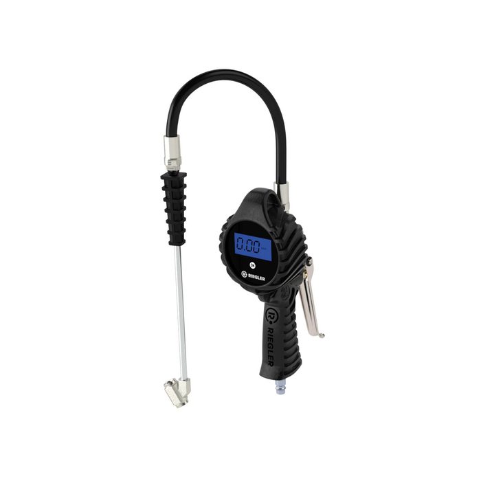 RIEGLER Digital hand tire inflator TS, Mano Ø 80 mm, 0-12 bar