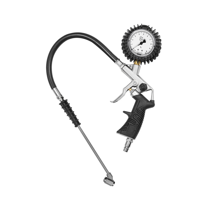 RIEGLER Hand-held tire inflation gauge TS, Mano Ø 63 mm, calibrated, 0-10 bar
