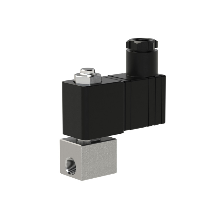 RIEGLER 2/2 MV, NC, ES, G1/8, DN 2.5, PN 0-14, FPM, direct, 24V DC