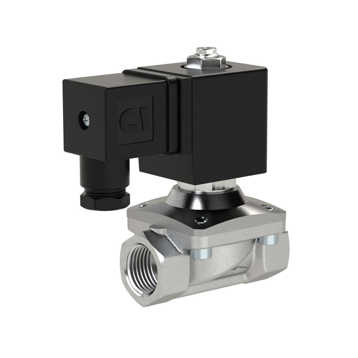 RIEGLER 2/2 MV, NC, ES, G1/2, DN13, PN 0-12, NBR, zwangsg., 230V AC