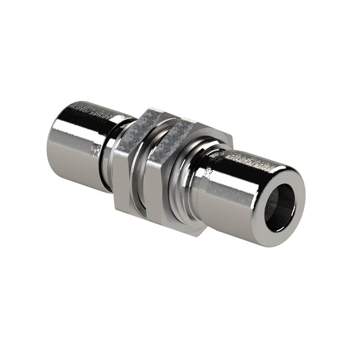 RIEGLER Straight bulkhead connector "NonPlusUltra", Ø 6 mm, PU 10 pcs.