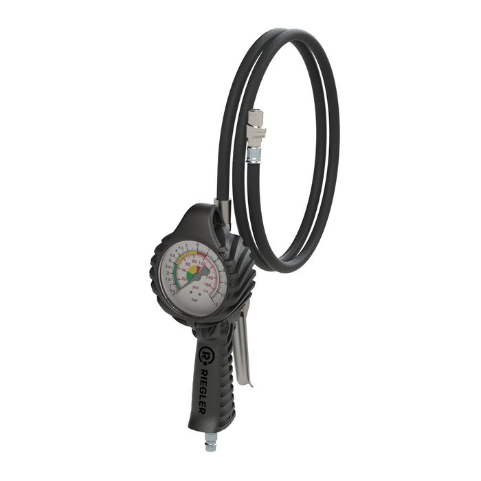 RIEGLER Hand-held tire gauge QS, Mano Ø 80 mm, uncalibrated, 0-12 bar