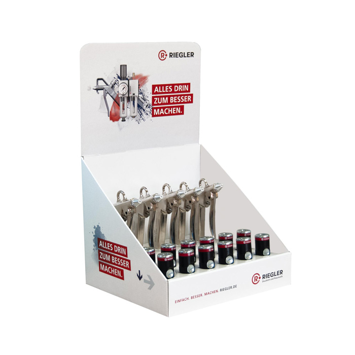 RIEGLER Stand-up push-button coupling / aluminum blowguns