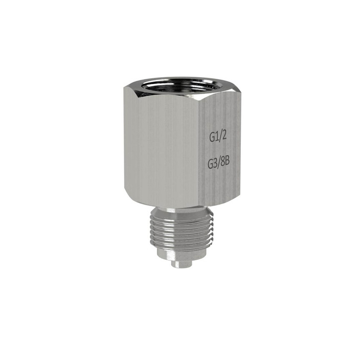 RIEGLER Pressure gauge connection nipple, ES, G 1/4 socket, G 1/2 spigot