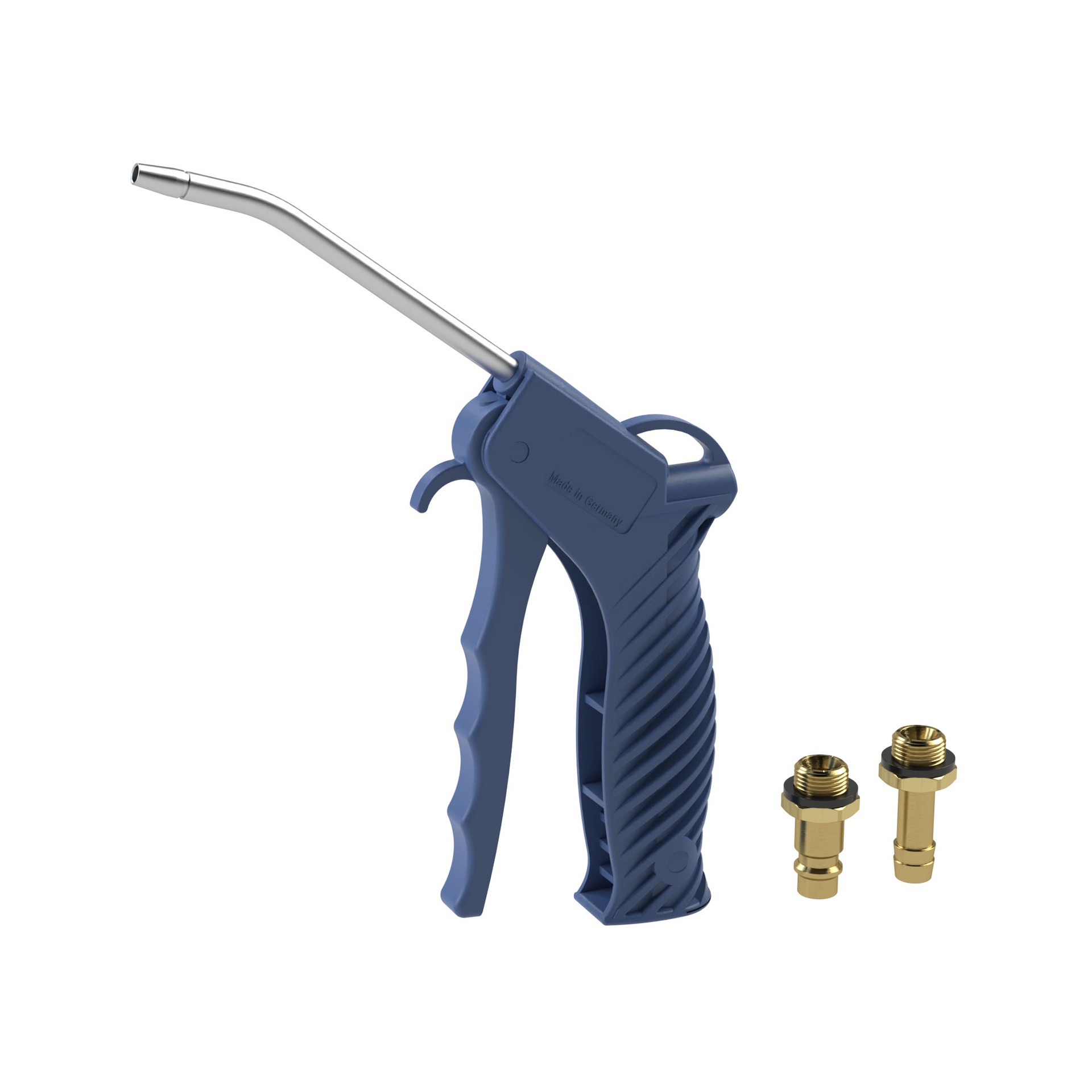 RIEGLER blow gun with hose nozzle, extension tube, plug-in nipple