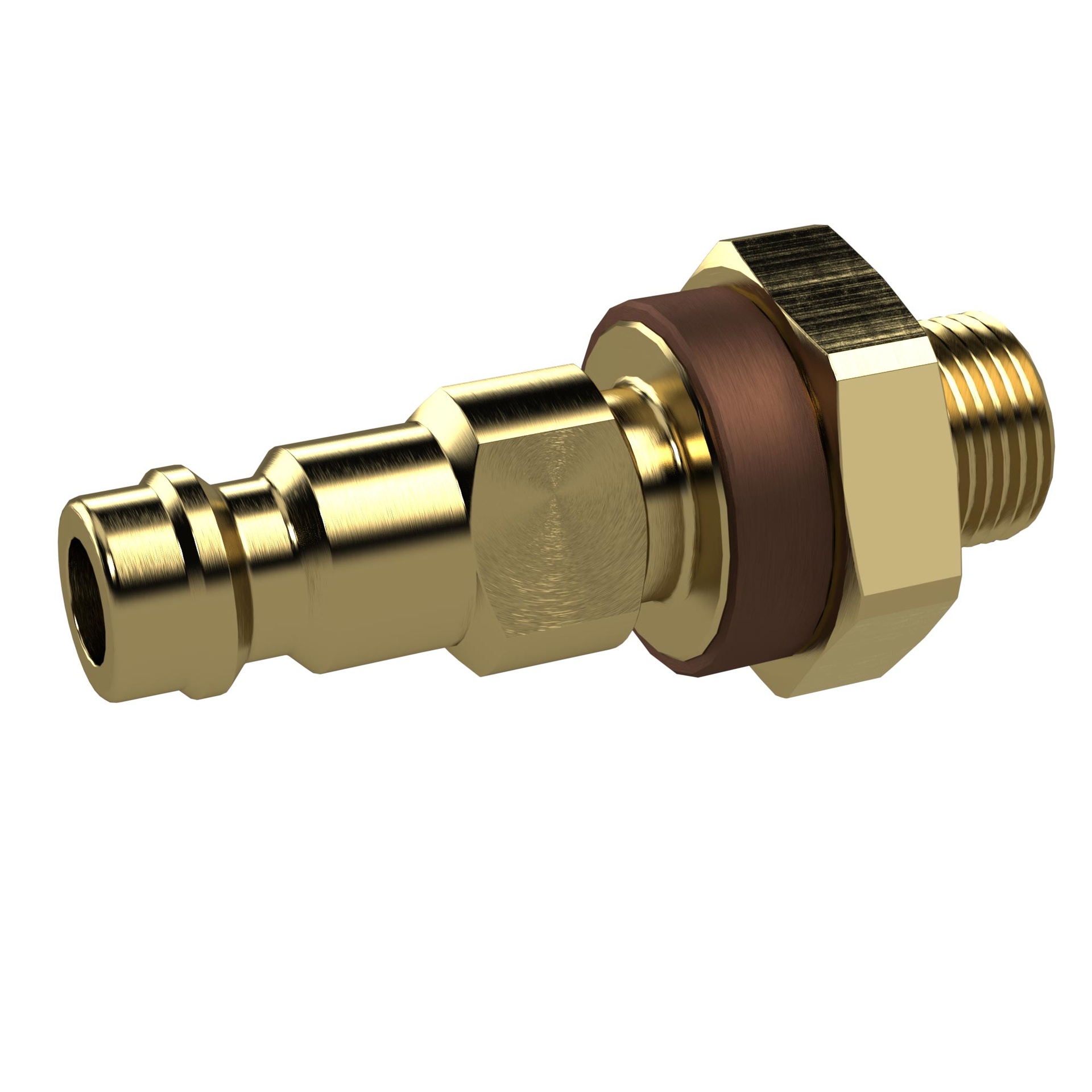 RIEGLER unmistakable nipple NW 5, bare brass, G 1/8 AG, brown